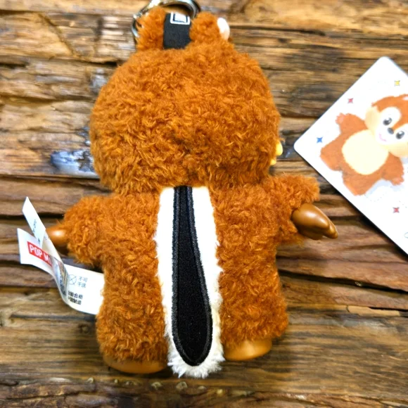 Disney Chip Plush Keychain in Brown and Cream - Picture 5 of 12